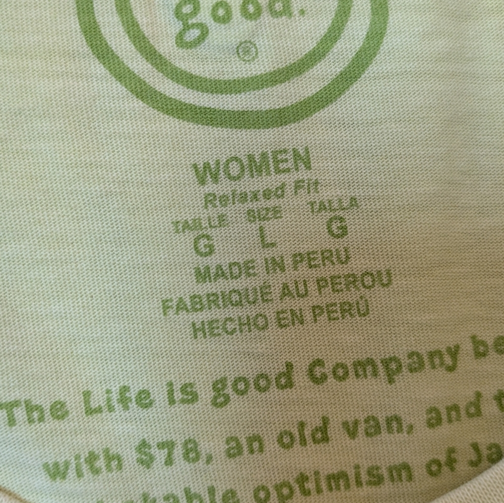 Life Is Good T-shirt, Simplify, Gardening, Green, Size Large - Picture 5 of 7
